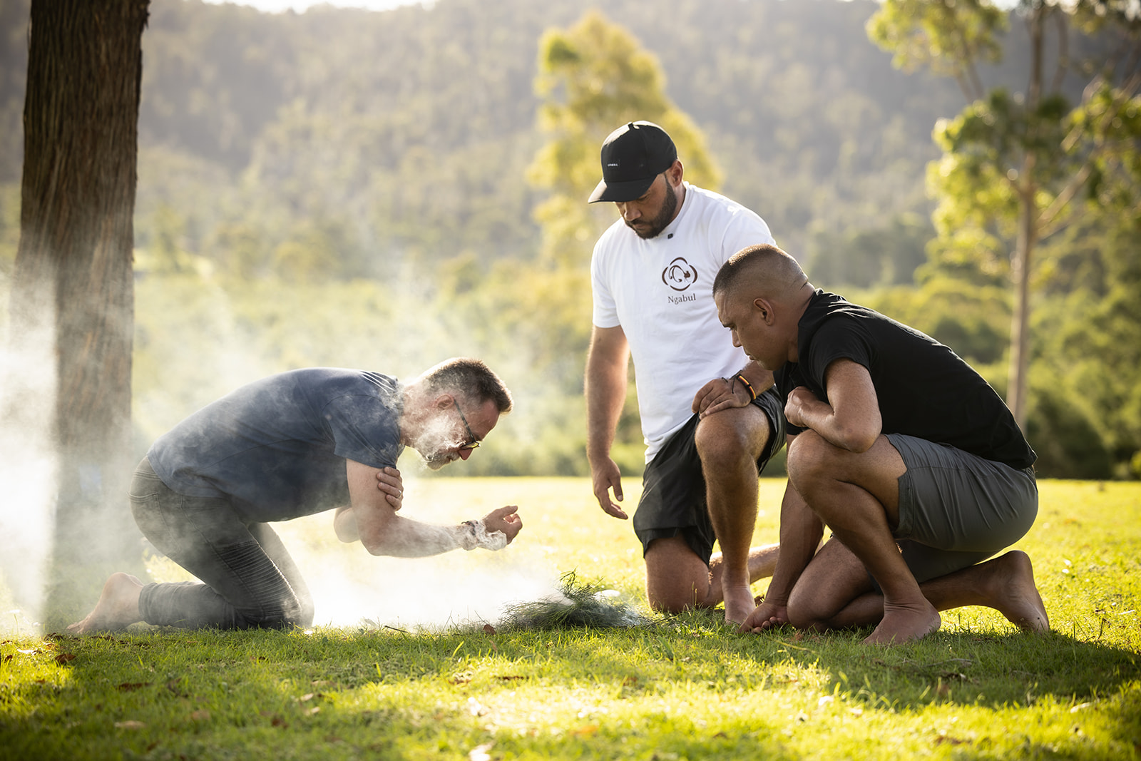 The Smoking Ceremony at the Kangaroo Valley property.
